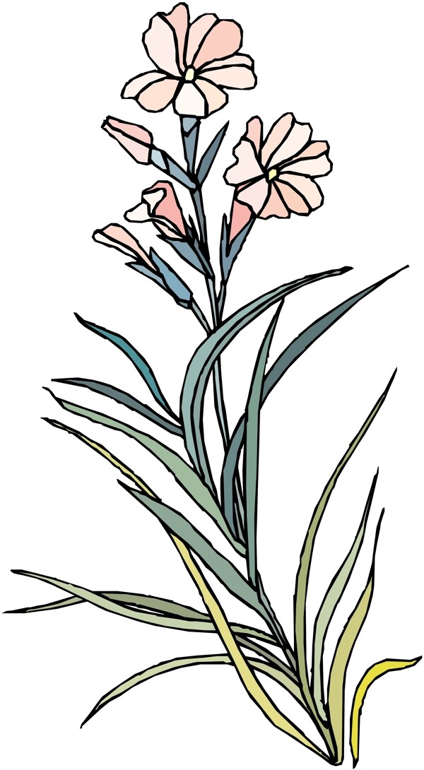 花朵花草鮮花矢量EPS格式0419
