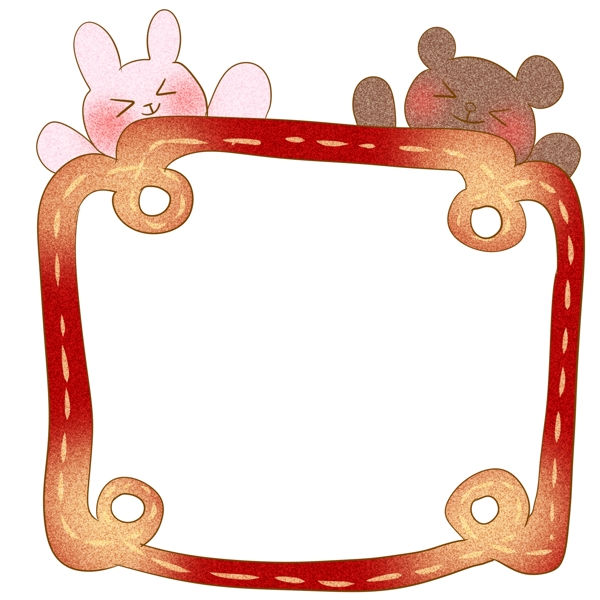 可愛(ài)的邊框裝飾插畫(huà)