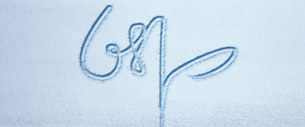 雪地劃痕字