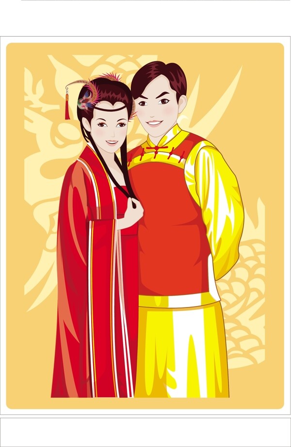 傳統(tǒng)婚禮矢量人物矢量素材AI格式0005