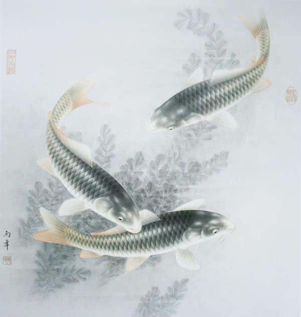 路雨年工筆魚類選集圖片