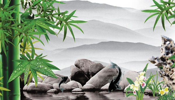 水墨畫海報(bào)圖片
