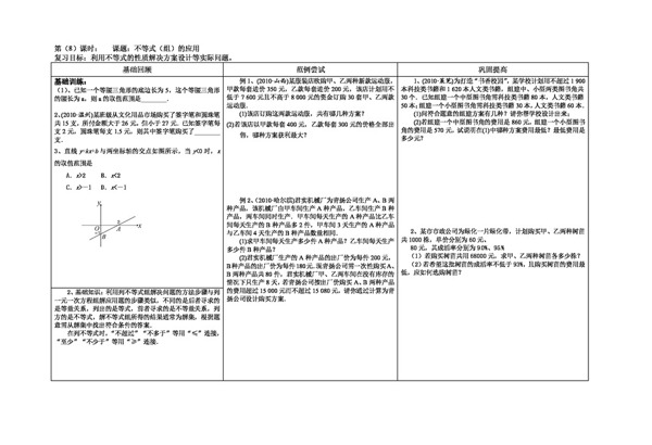 數(shù)學(xué)人教版中考二輪復(fù)習(xí)教學(xué)案
