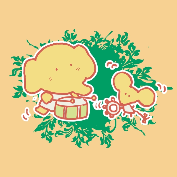 印花矢量圖T恤圖案圖文結(jié)合卡通動物大象免費素材