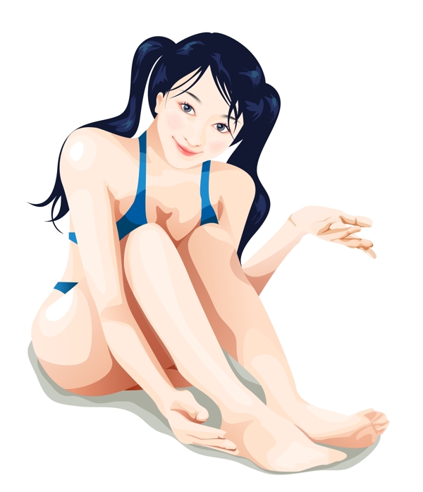 印花矢量圖人物女人色彩黃色免費(fèi)素材