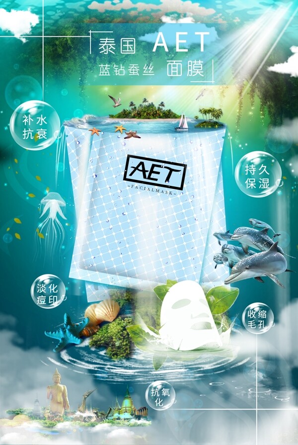 AET面膜合成海报