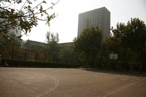 黃昏籃球場圖片