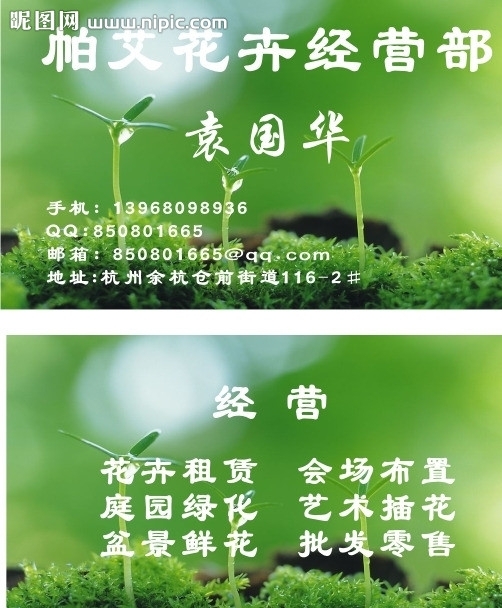 植物名片圖片