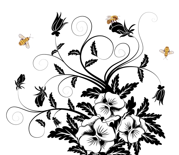 歐美花紋3701矢量EPS