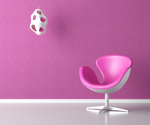 创意的粉色沙发图片