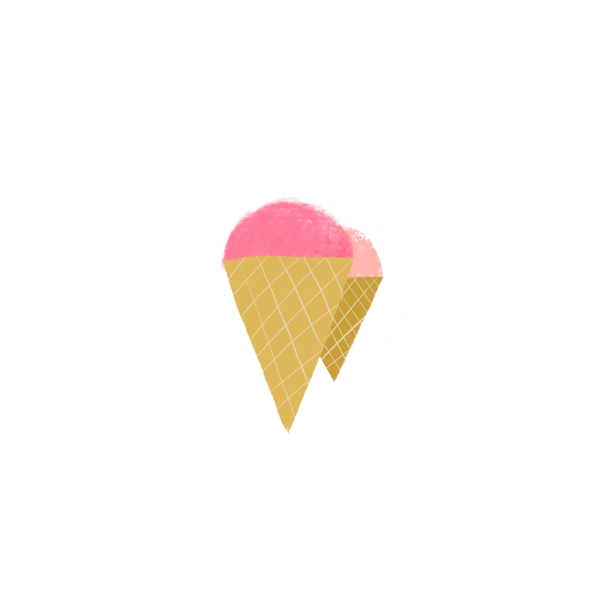 夏日冰淇淋可爱甜筒