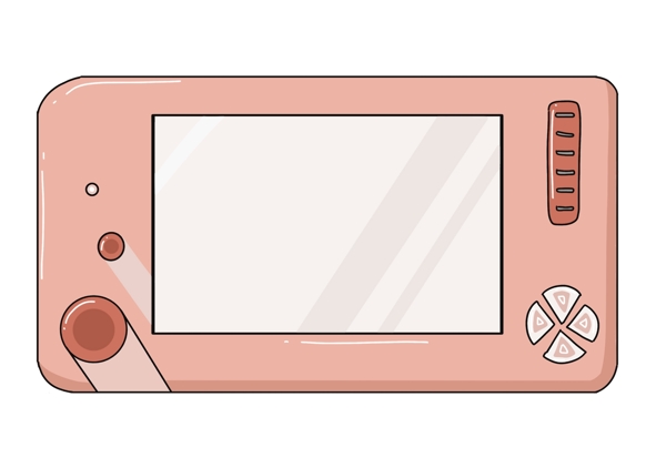 粉色的手机游戏插画
