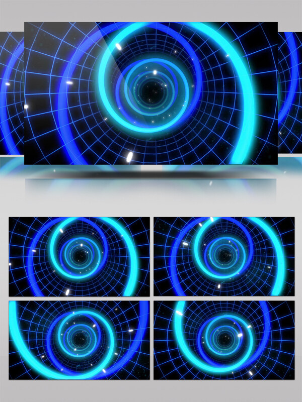 蓝色动感网状视频素材