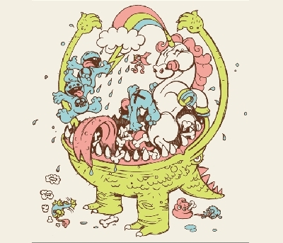 位圖T恤圖案卡通卡通動(dòng)物獨(dú)角獸免費(fèi)素材