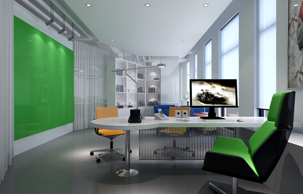 SOHO时尚现代风格办公室会议室效果图
