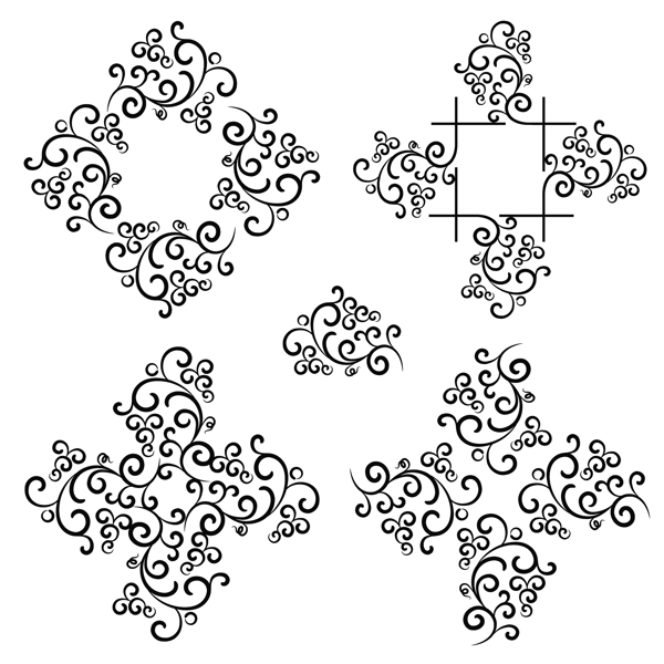 歐美花紋8347矢量EPS