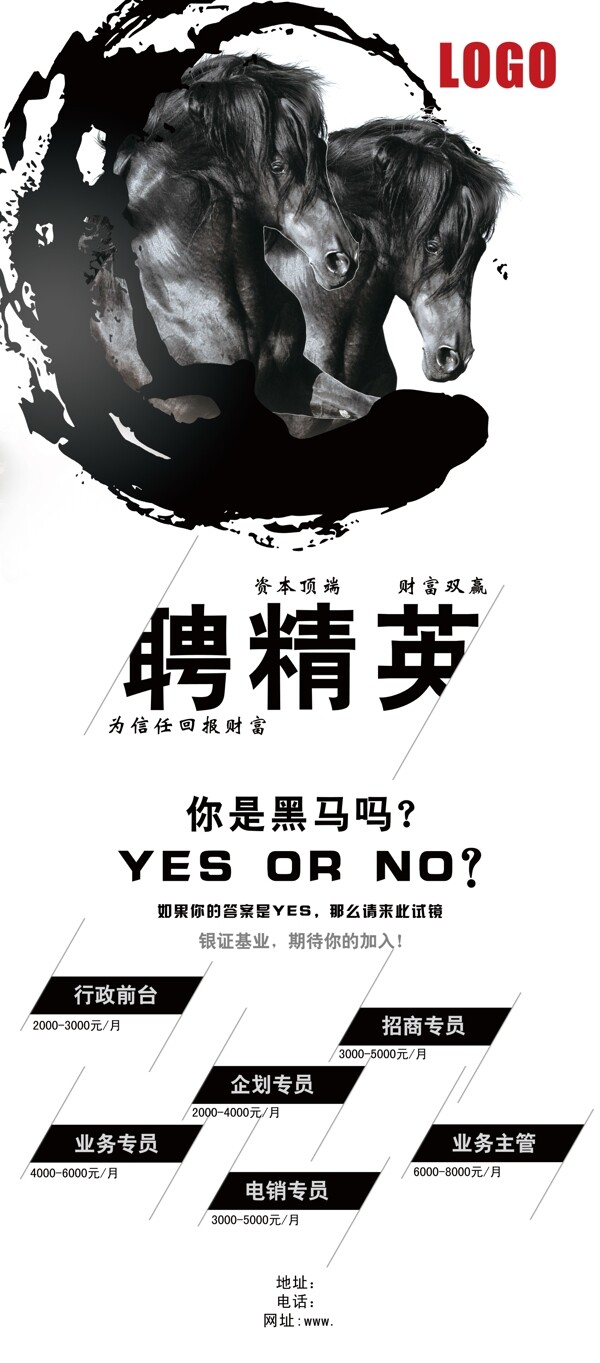 招聘展架圖片