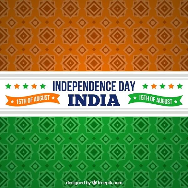 几何印度独立日背景