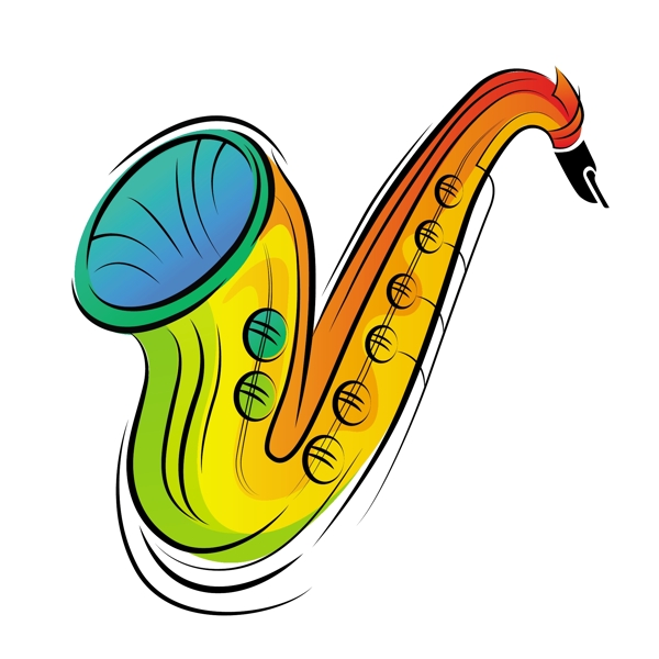 炫彩手繪插畫矢量圖3