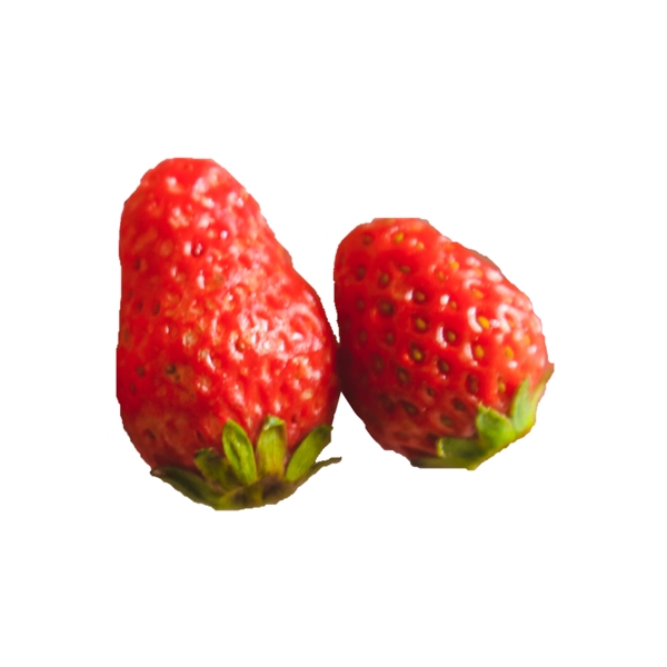 两个新鲜的草莓png