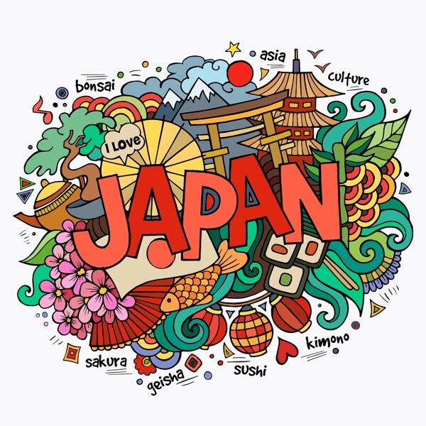 日本风插画设计矢量图片
