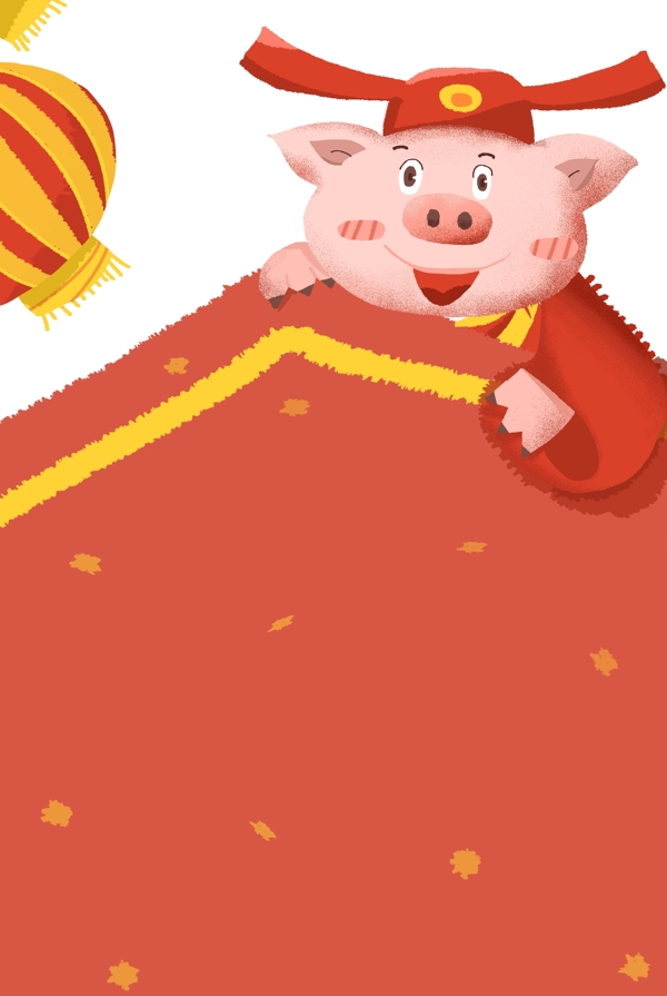 可爱的小猪边框插画