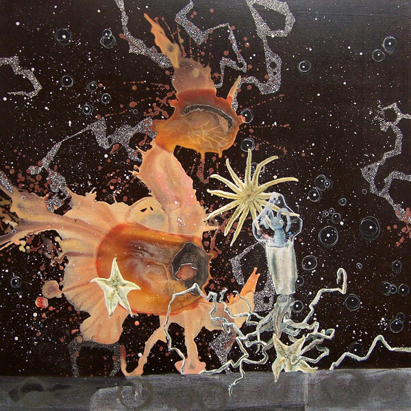 海底动物油画图片