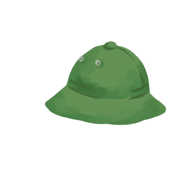 绿色休闲帽子png素材图片
