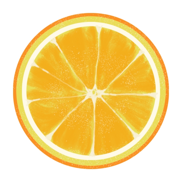 橙子水果透明免扣素材