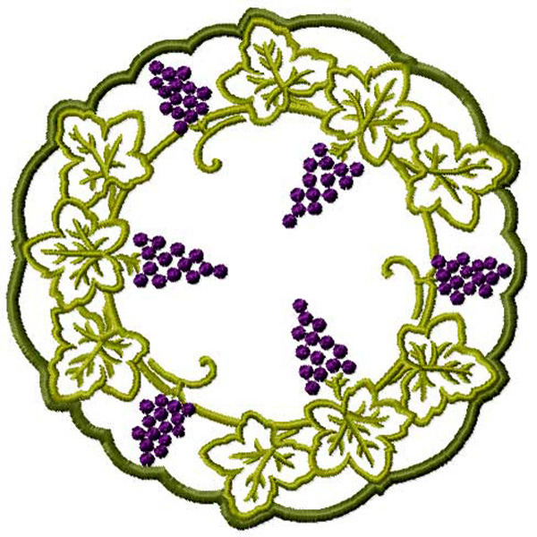 繡花色彩紫色綠色傳統(tǒng)圖案免費(fèi)素材