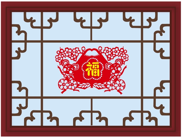 窗戶窗花圖片
