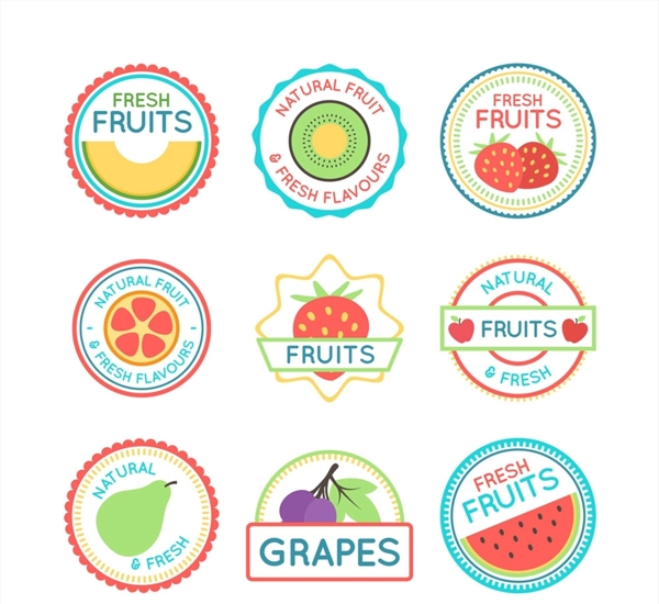 圆形水果标签图片