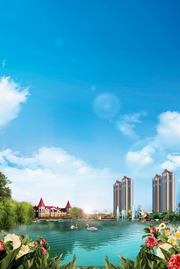 地產(chǎn)湖景