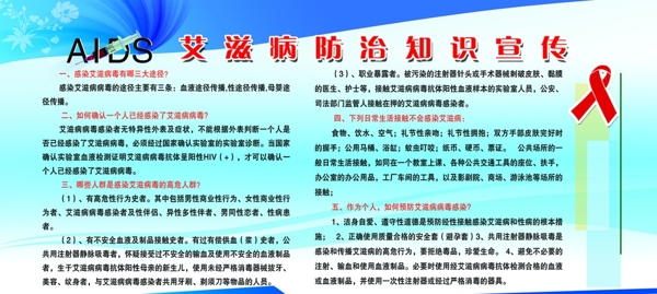 艾滋病防治知識宣傳圖片