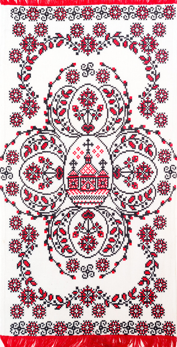 乌克兰花纹毛巾背景
