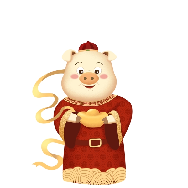 2019猪年大吉新年元素设计