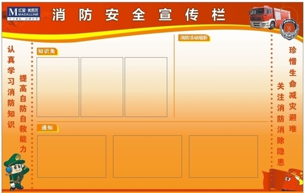 消防安全宣傳欄圖片