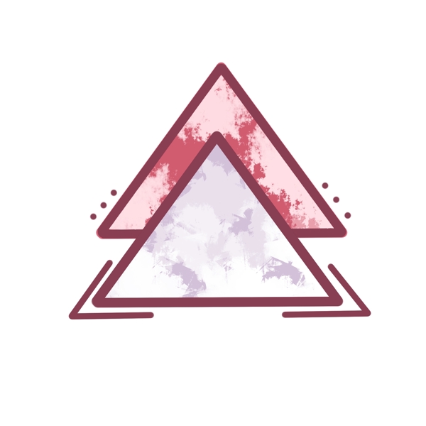 梦幻三角形装饰图案设计元素手账几何边框
