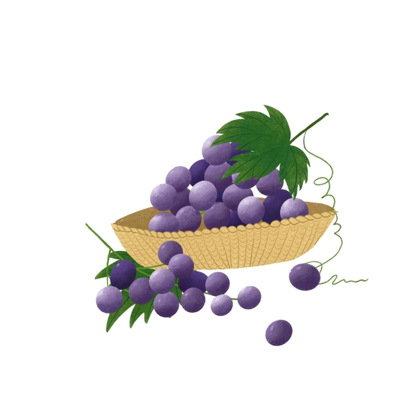 紫色葡萄提子水果鲜果夏日甜蜜PNG