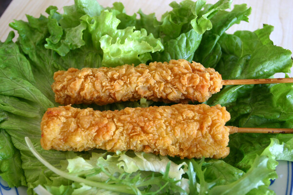 肉串雞柳串圖片