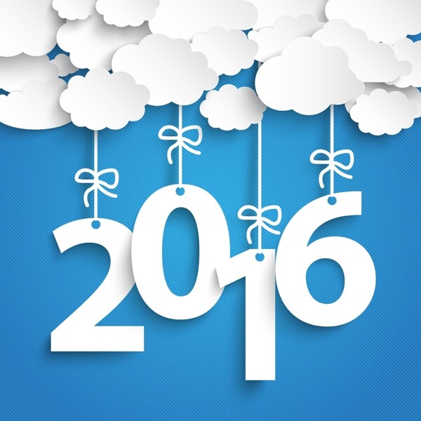 2016云朵掛飾矢量素材