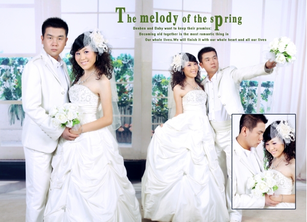 浪漫婚紗攝影相冊模板45psd
