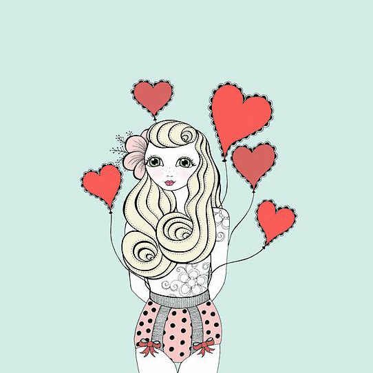 位圖插畫時(shí)尚插畫插畫師Danielle免費(fèi)素材