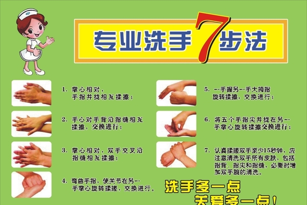 7步洗手图图片