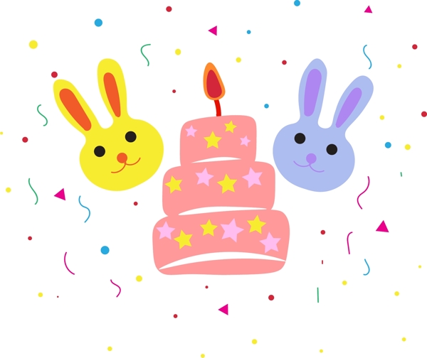 动物有关的生日祝福生日兔子装饰