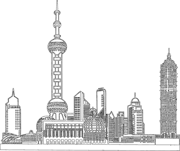 東方明珠矢量圖