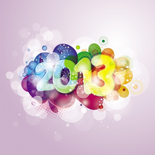 2013豐富多彩的新年矢量素材