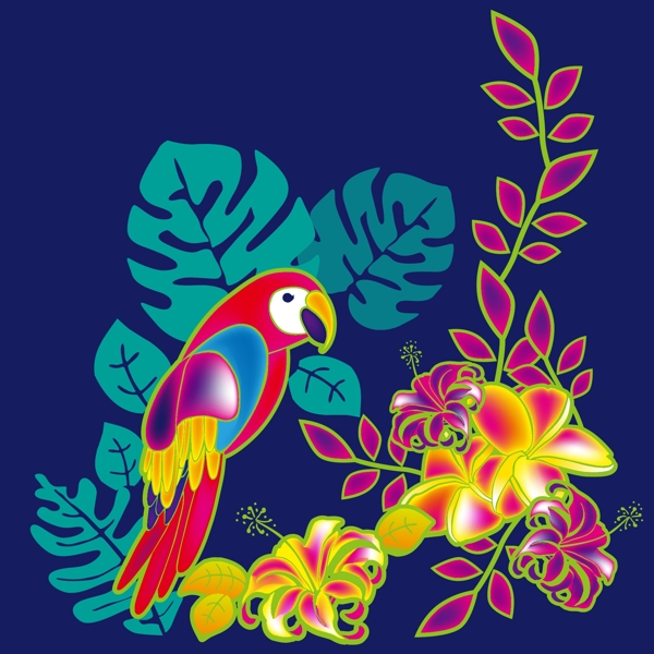 印花矢量圖圖文結合文字英文動物免費素材