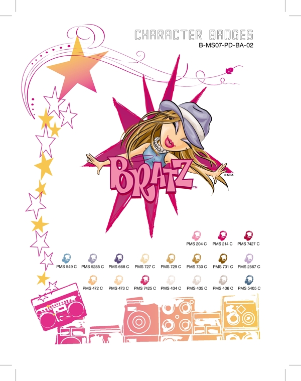 卡通美女矢量