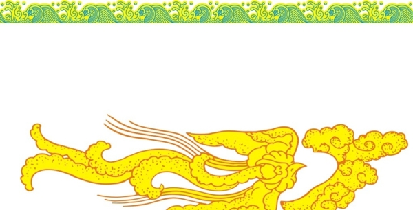 鳳凰云朵矢量圖